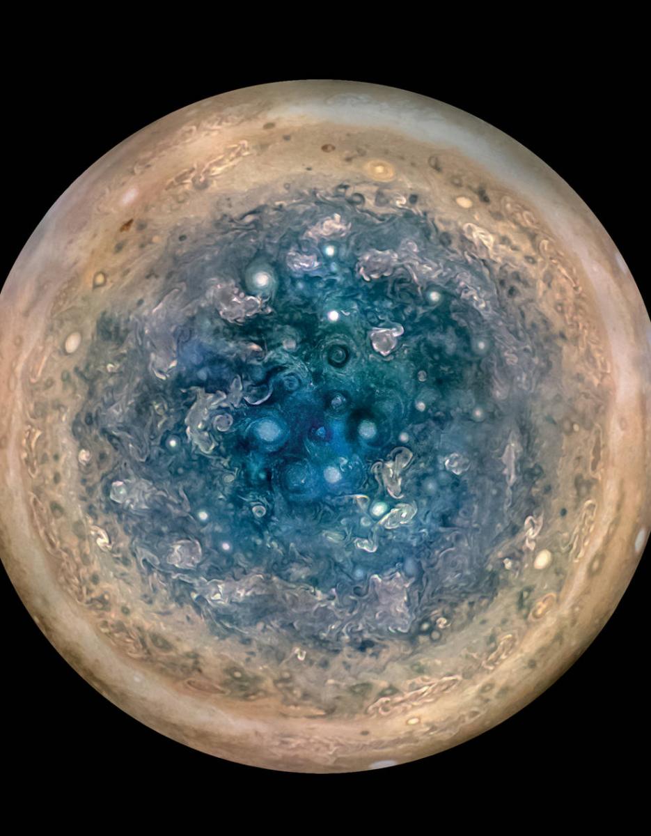 Jupiter zuidpool Juno