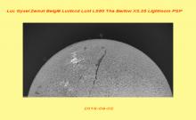Zon in H-alpha - Luc Gysel (02/09/2016)