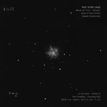 Schets van bolhoop NGC 6760 - Tom Corstjens (14/07/2018)