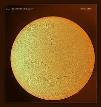 Zon in H-alpha -Luc Gysel (08/03/2015)