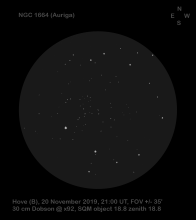 Schets NGC 1664 - Jef De Wit (20/11/2019)