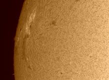 Zon in h-alpha - Peter Van den Eijnde (27/06/2015)